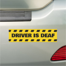 Driver Is Deaf Car Magnet