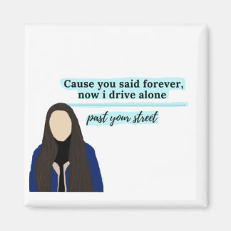 driver license by olivia rodrigo magnet