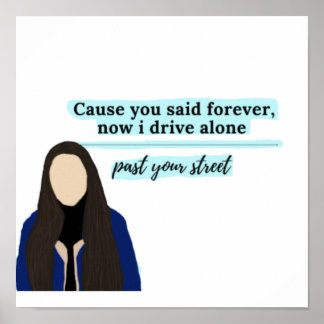 driver license by olivia rodrigo poster