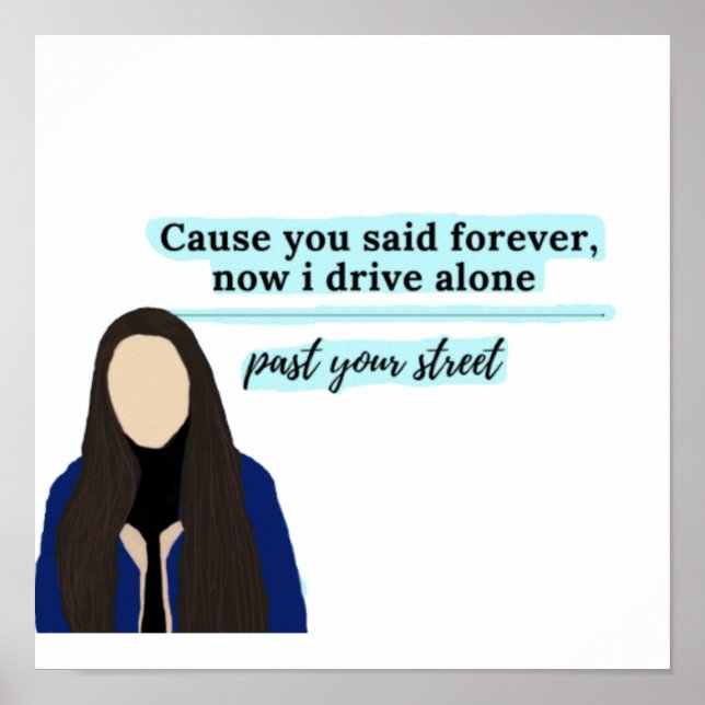 driver license  by olivia rodrigo poster (Front)