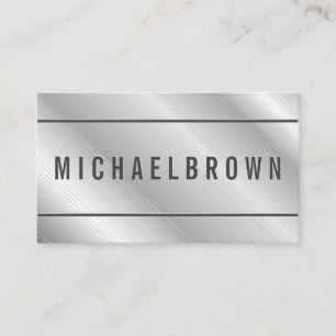 Driver Minimalist Bold Modern Silver Business Card