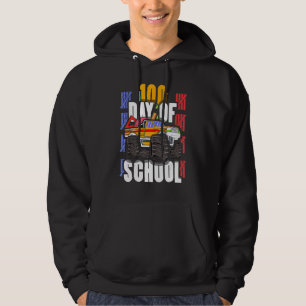 Driver Monster Truck Student 100th Day 100 Days Of Hoodie