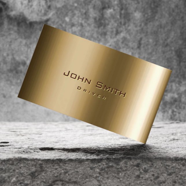 Driver Professional Metal Bronze Business Card (Creator Uploaded)