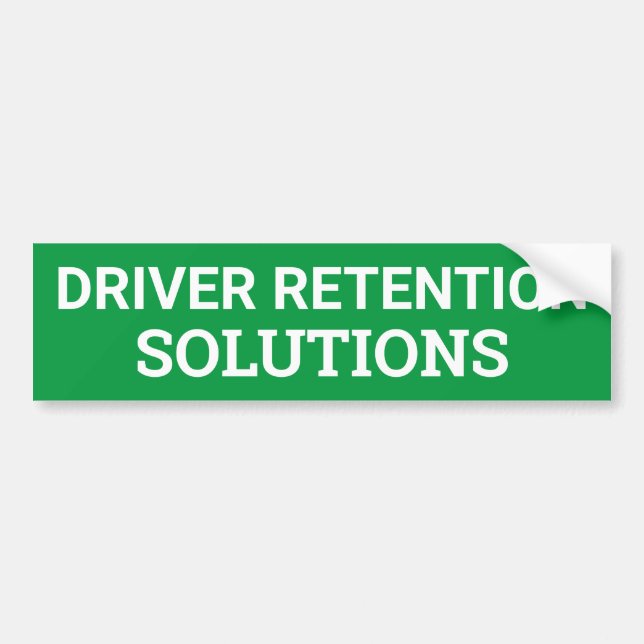 DRIVER RETENTION SOLUTIONS sign/sticker Bumper Sticker (Front)
