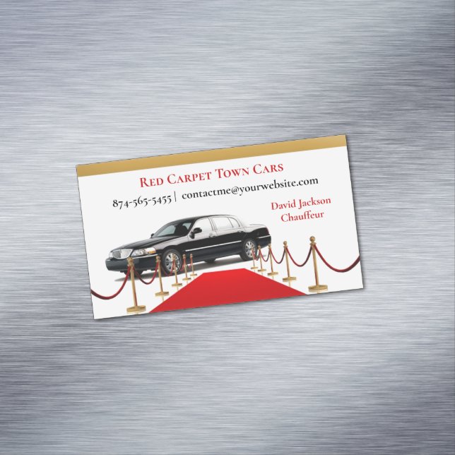 Driver Town Car Magnetic Business Card (In Situ)