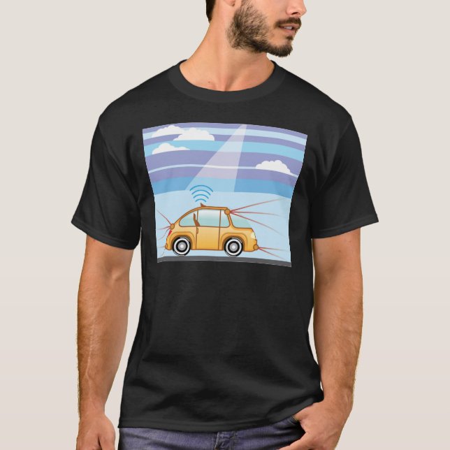 Driverless Car . Self-driving car T-Shirt (Front)