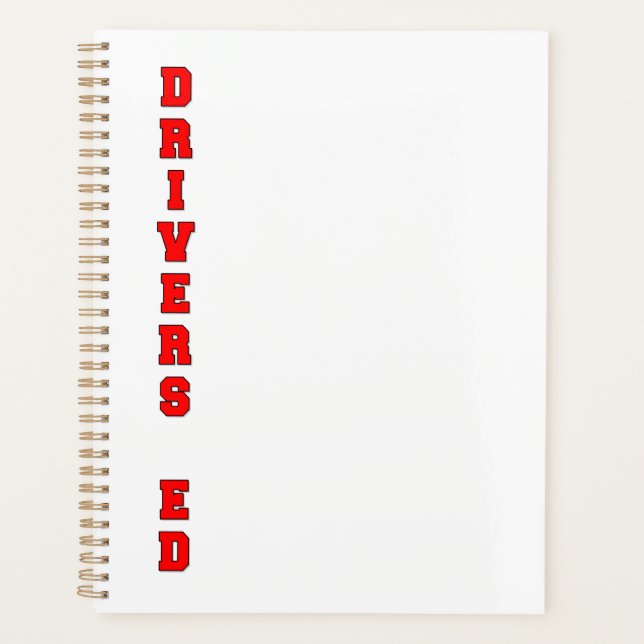 Drivers Ed Planner (Front)