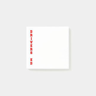 Drivers Ed Post-it Notes