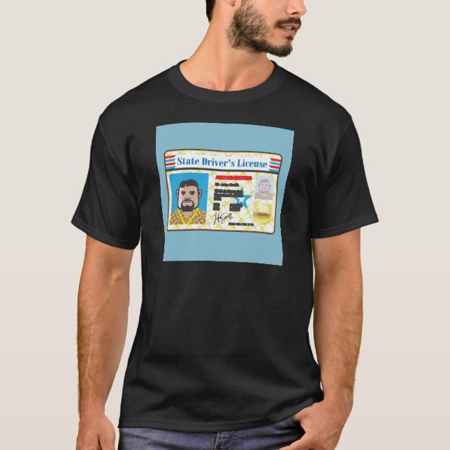 Driver's License Man photo ID vector T-Shirt (Front)