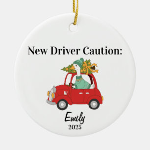 Drivers Permit, Teen Driver, Learning to drive Ceramic Ornament