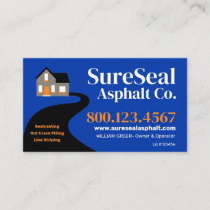 Driveway Sealing - Asphalt Repair Paver Business Card