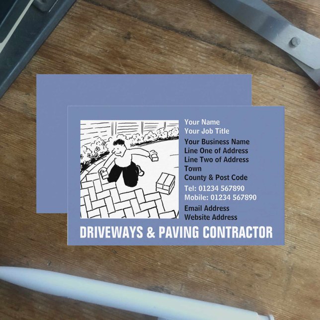 Driveways & Paving Cartoon Business Card (Creator Uploaded)