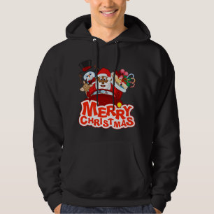 Driving Black Merry Christmas Santa, Snowman, And  Hoodie