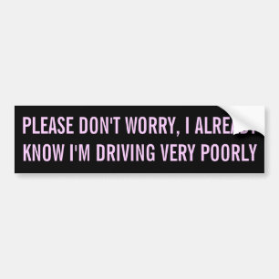 driving bumper sticker