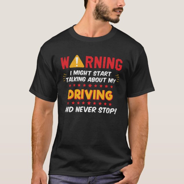 Driving Driver Taxi Parent Teen Joke Graphic T-Shirt (Front)