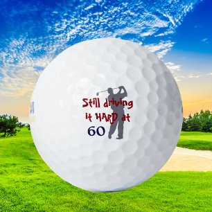 Driving Golf Hard at 60 Golf Balls