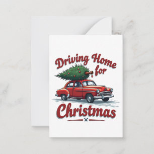 Driving Home For Christmas Truck Xmas Tree  Card