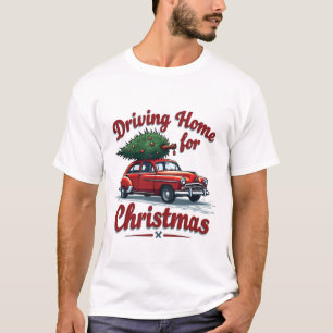 Driving Home For Christmas Truck Xmas Tree  T-Shirt