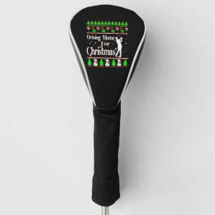 Driving Home For Christmas, Ugly Xmas Sweater Golf Head Cover