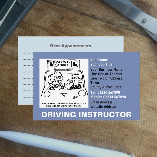 Driving Instructor Appointments Business Card (Creator Uploaded)