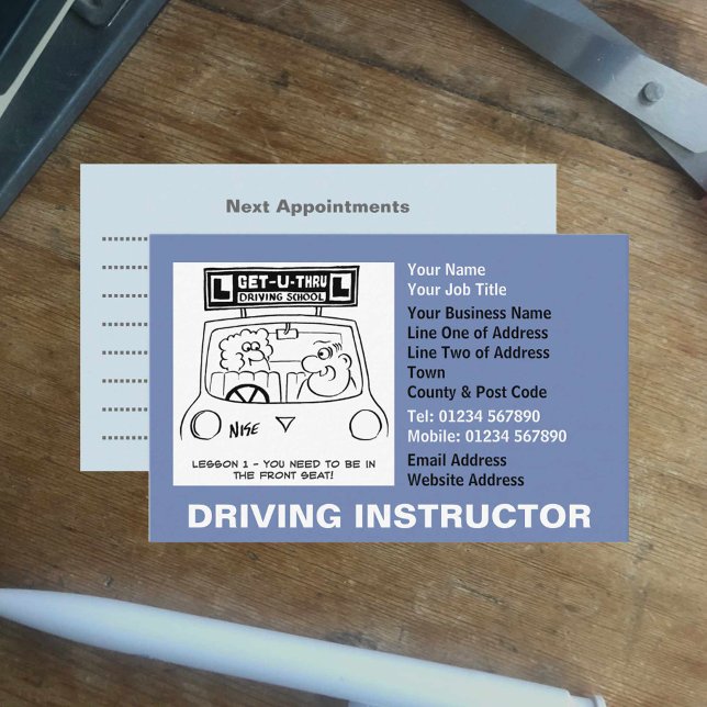 Driving Instructor Appointments Business Card (Creator Uploaded)