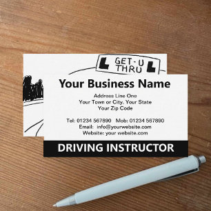 Driving Instructor Cartoon Business Card