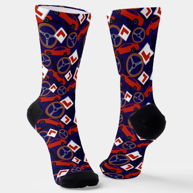 Driving Instructor Drivers Ed Novelty Socks (Angled)