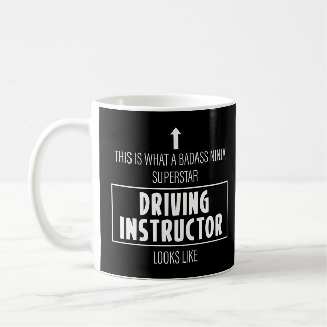 Driving instructor driving school driving licence  coffee mug (Left)