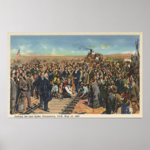 Driving Last Spike - Railroad Track Poster