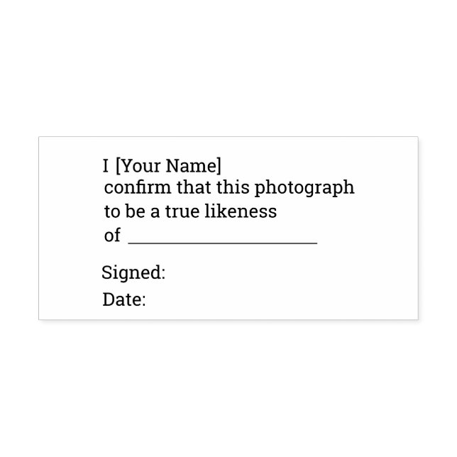 Driving Licence Photo Certify Stamp (Design)