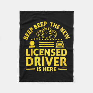 Driving License Ped New Driver Permit Driving Scho Fleece Blanket