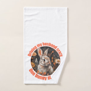 Driving My Husband Crazy... Rabbit Hand Towel