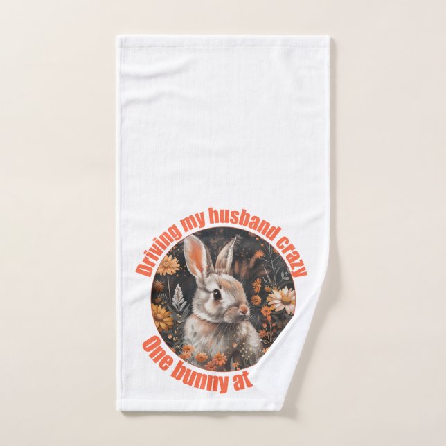 Driving My Husband Crazy... Rabbit Hand Towel (Hand Towel)