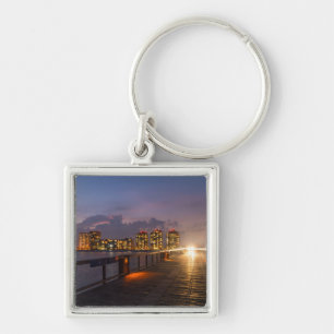 Driving On Navarre Beach Pier Key Ring