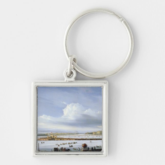 Driving on the Neva, 1854 Key Ring (Front)