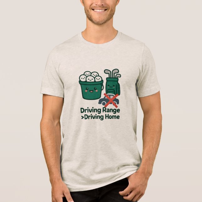 DRIVING RANGE > DRIVING HOME GOLF TRAINING & COACH Tri-Blend SHIRT (Front)