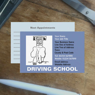 Driving School Appointments Business Card