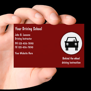 Driving School Business Cards