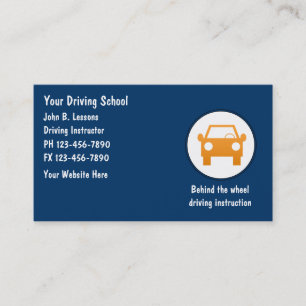 Driving School Business Cards