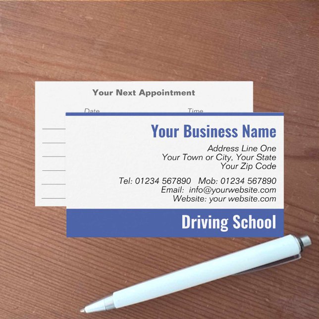 Driving School Next Appointment Card (Creator Uploaded)