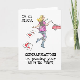 Driving Test Congratulations Card for Niece