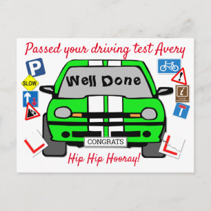 Driving Test Passed Congratulations Postcard