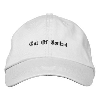 Driving The Kids, Out Of Control, White Embroidered Hat