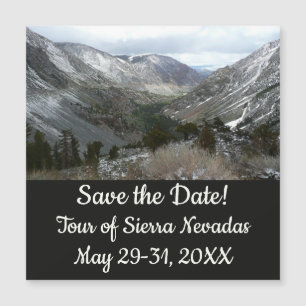 Driving Through the Snowy Sierra Nevada Mountains