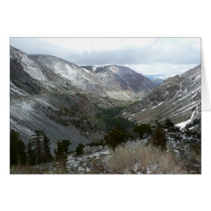 Driving Through the Snowy Sierra Nevada Mountains
