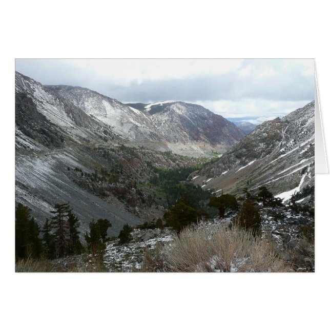 Driving Through the Snowy Sierra Nevada Mountains (Front Horizontal)