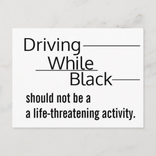 Driving While Black postcard