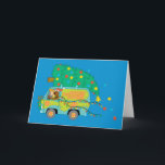 Driving While Merry Holiday Card<br><div class="desc">Spread holiday cheer with this playful holiday card featuring a vibrant design of driving merrily through the festive season. Perfect for sharing warm greetings with friends and family,  this cheerful and nostalgic card captures the joy and spirit of the holidays.</div>