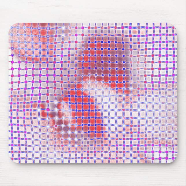 Drizzled spots under grid rustic antiquated design mouse pad (Front)