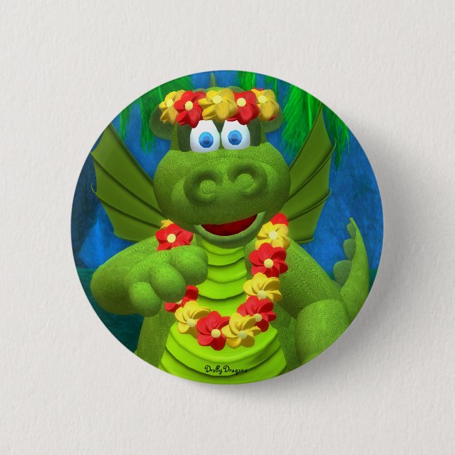 Drolly Dragons Party Fun 6 Cm Round Badge (Front)